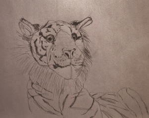 toy tiger, pencil drawing, drawing instructions, constructions lines, ArtHenning