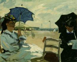 Claude Monet ( 1840-1926), The Beach at Trouville, 1870