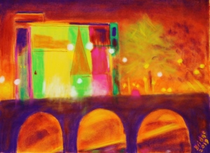 City Lights over Sarsfield Bridge, ArtHenning lr